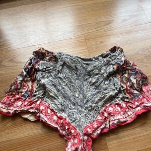 Bohemian Y2K Paisley Print Shorts
